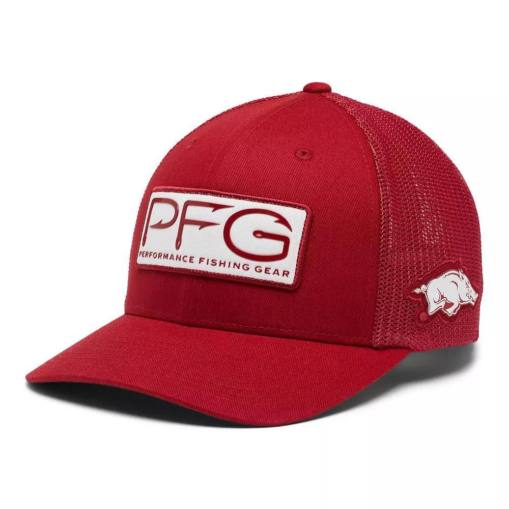 Men's Columbia Cardinal Arkansas Razorbacks PFG Hooks Flex Hat, Size: Small/Medium, Red Product Image