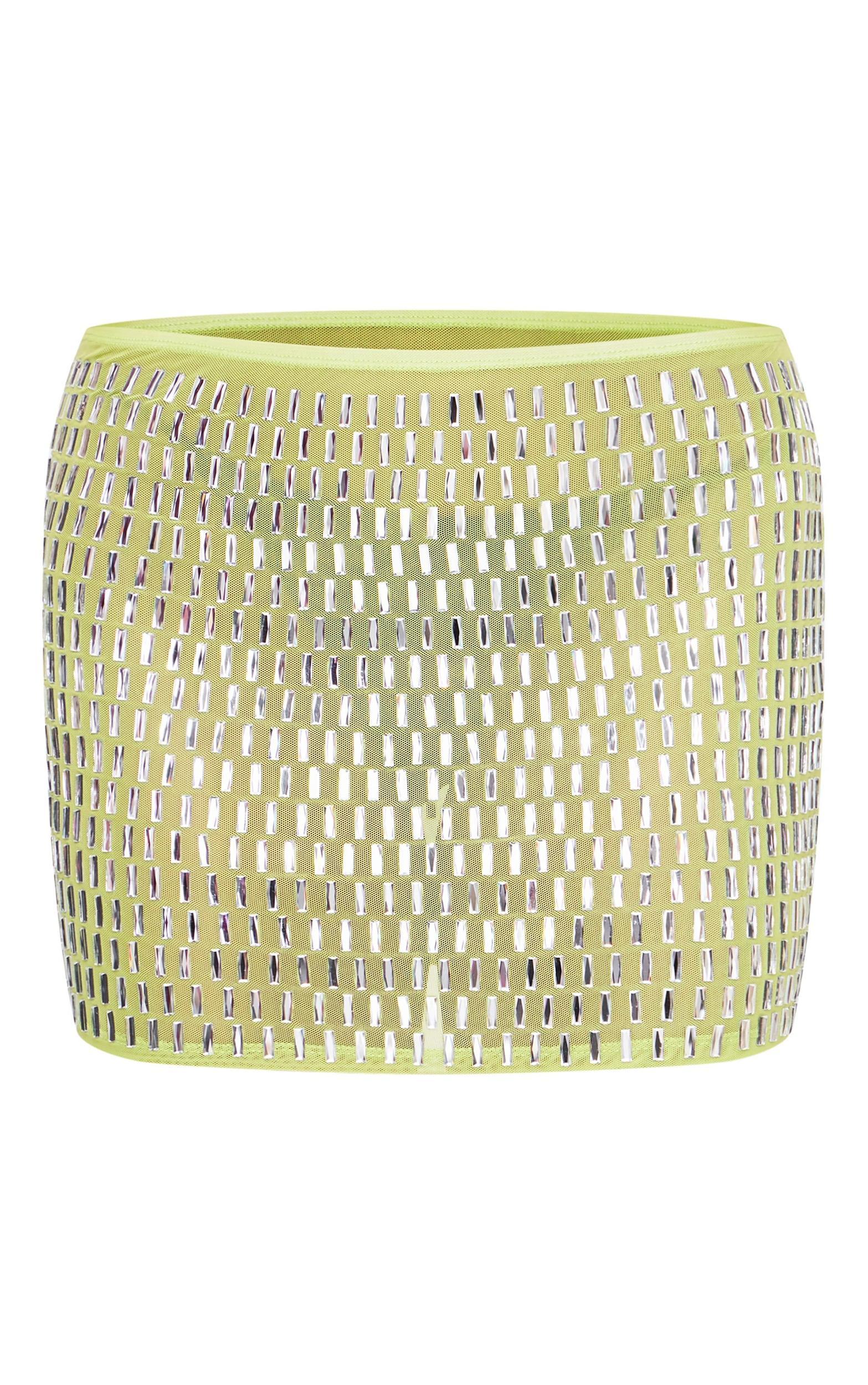 Lime Premium Embellished Mini Skirt Product Image