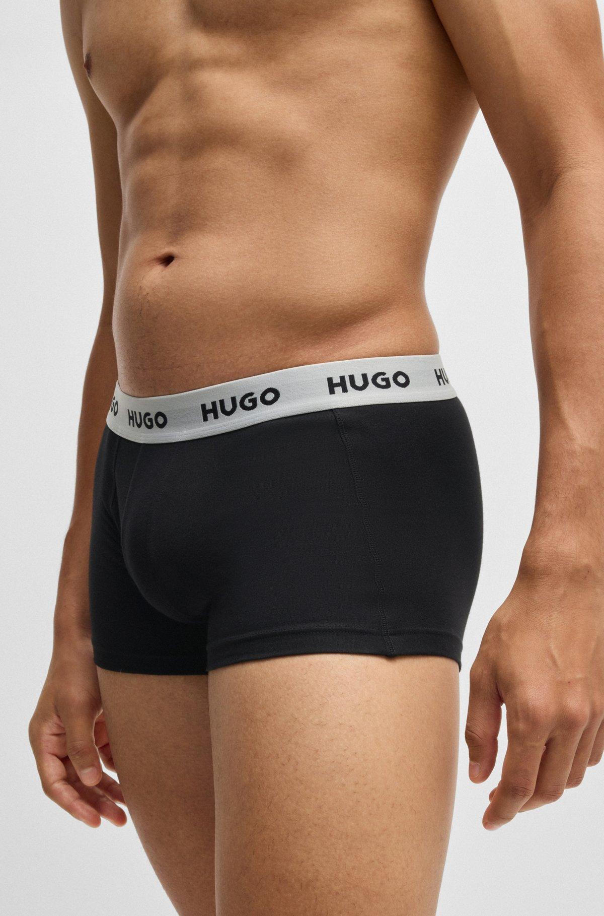 Three-pack of stretch-cotton trunks with logo waistbands Product Image