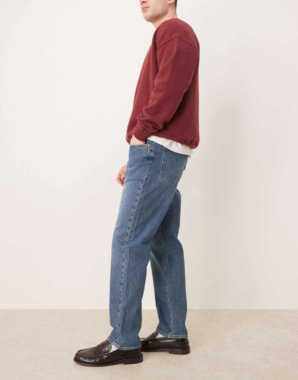 Selected Homme Scott Straight fit jeans in blue wash Product Image