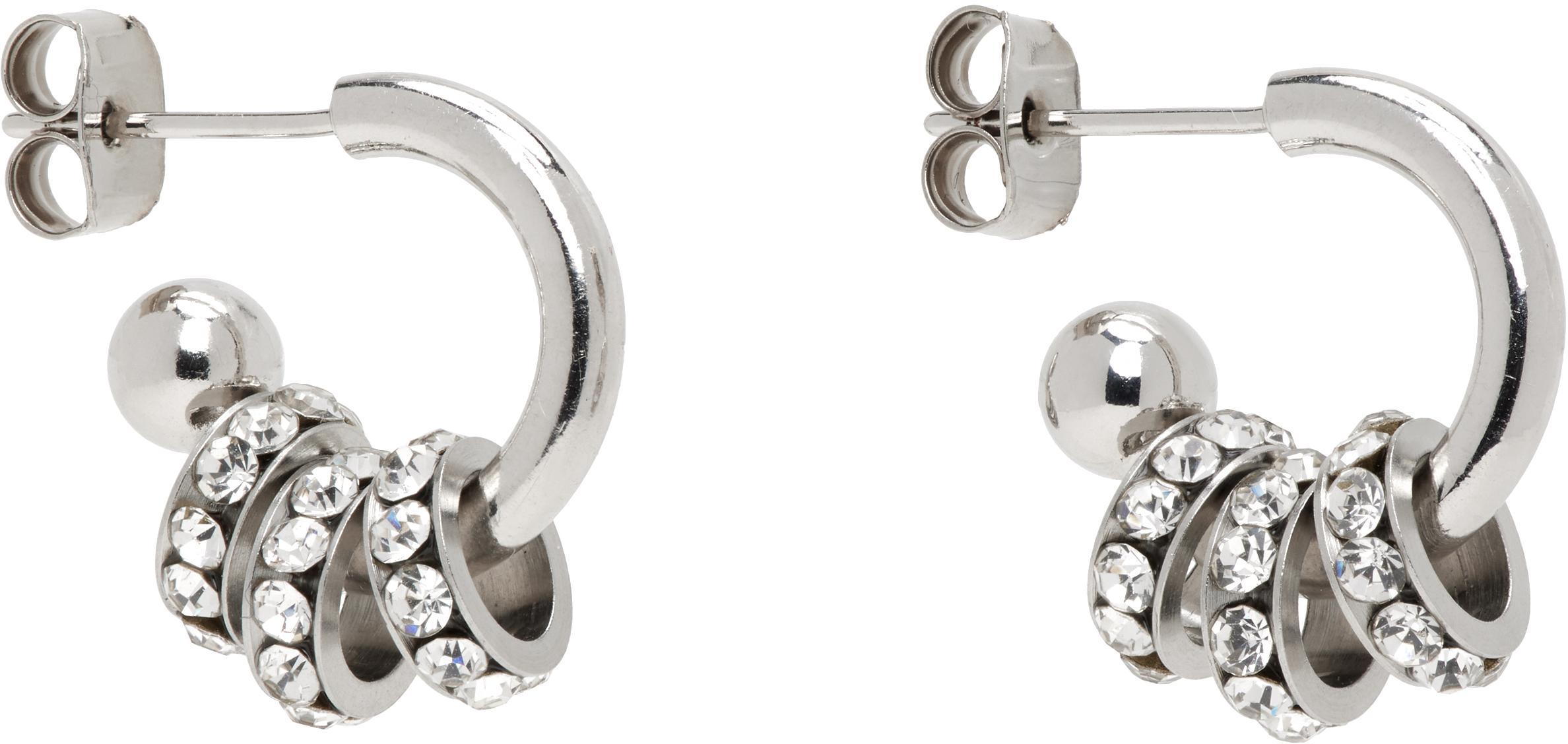 JUSTINE CLENQUET Silver Daisy Earrings In Metallic Product Image