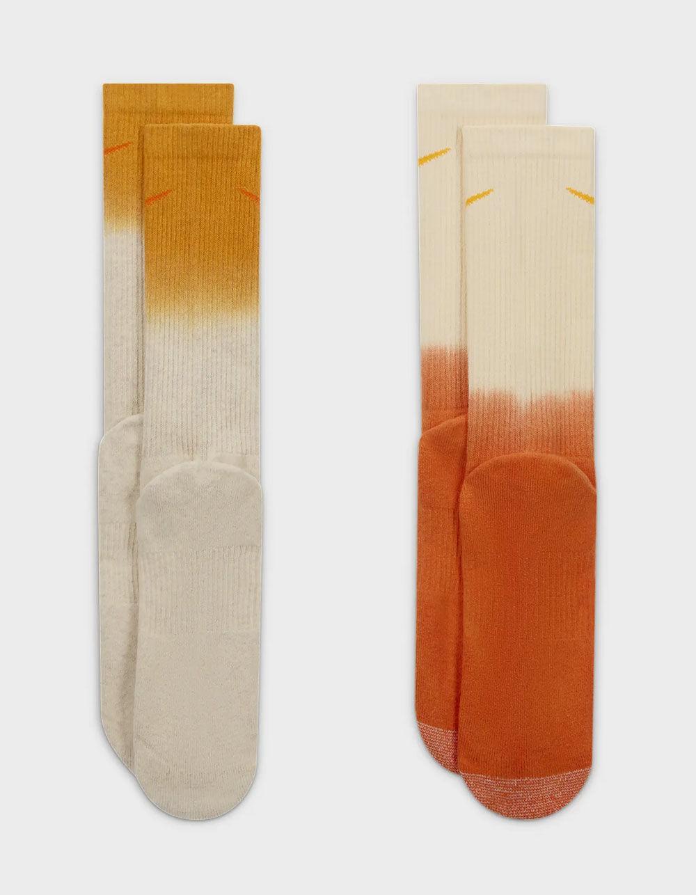 NIKE Everyday Plus Dip Dye Crew Socks - ORANGE Product Image