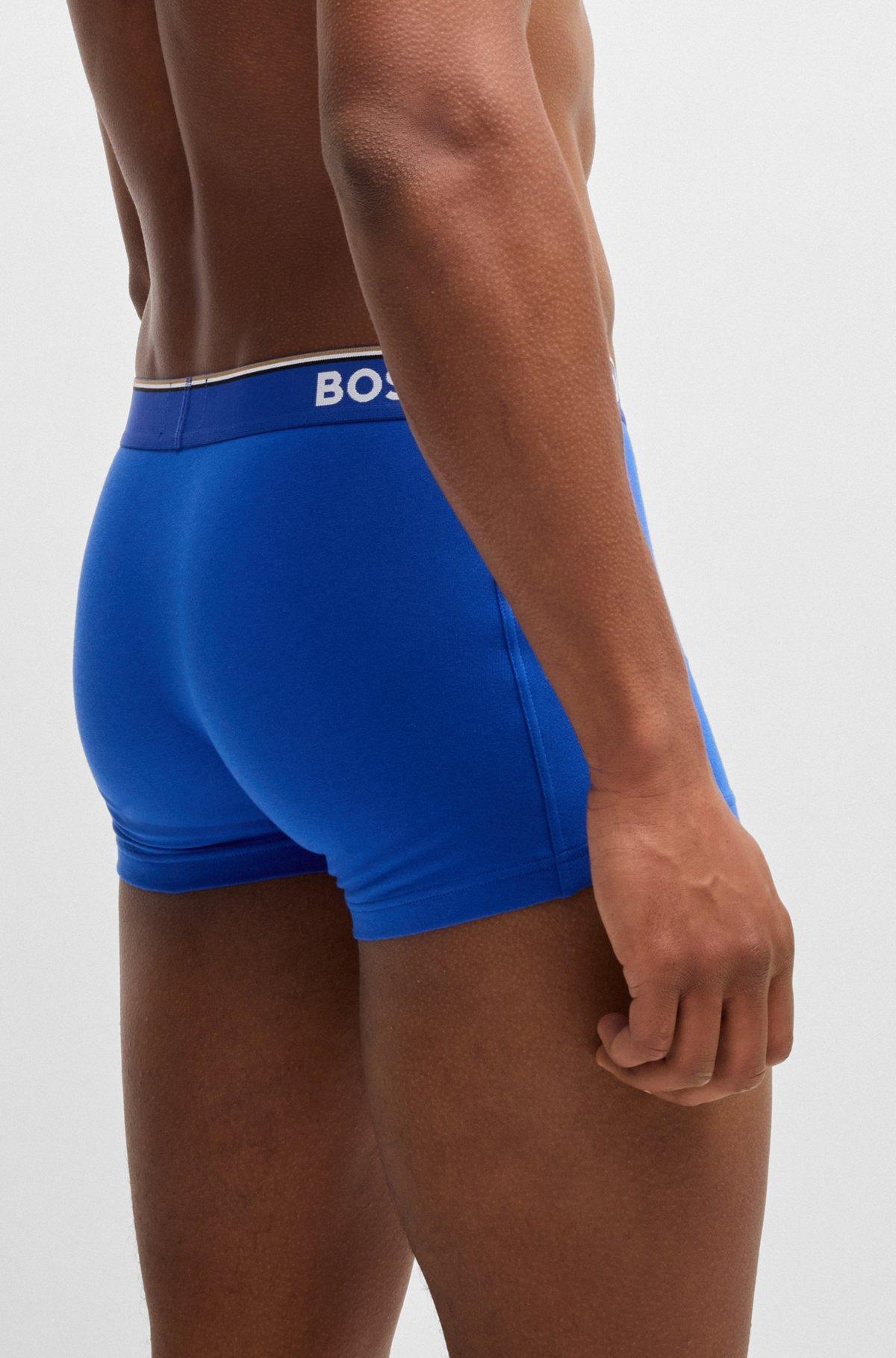 Three-pack of stretch-cotton trunks with logo waistbands Product Image