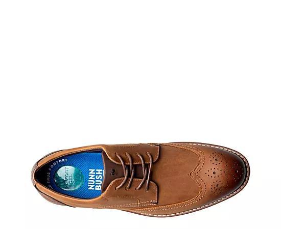 Nunn Bush® Centro Flex Men's Wingtip Toe Oxford Dress Shoes, Size: 9.5, Brown Product Image