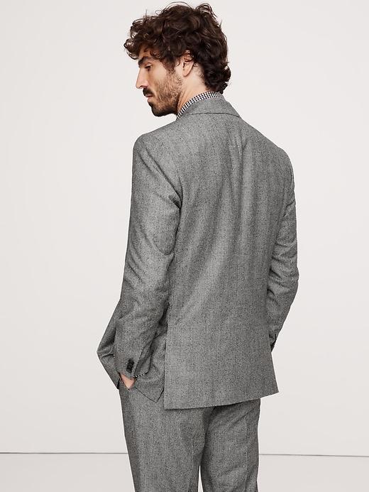 Italian Houndstooth Double-Breasted Suit Jacket Product Image