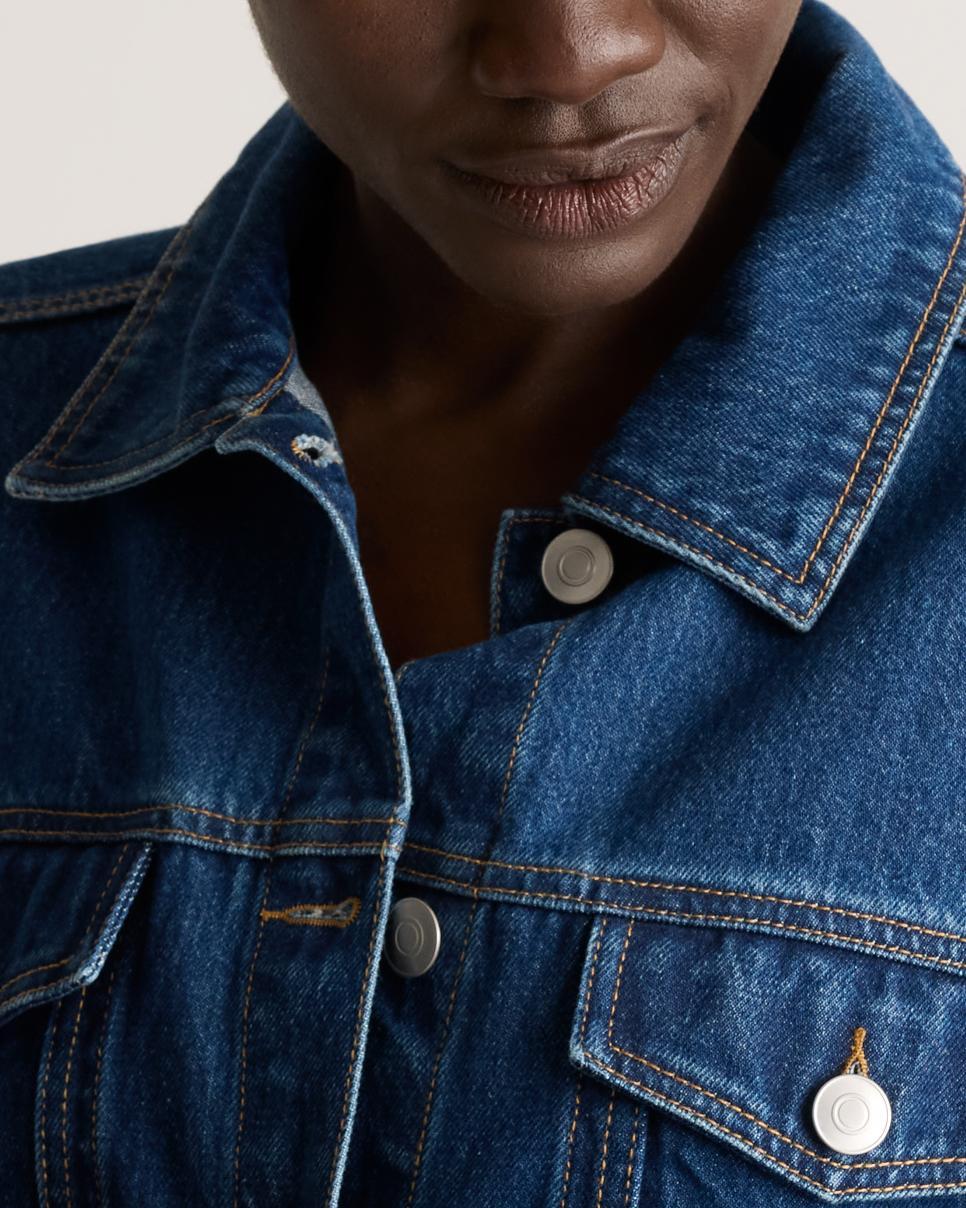 Quince | Women's OverSized Denim Jacket Size XS, Organic Cotton Product Image
