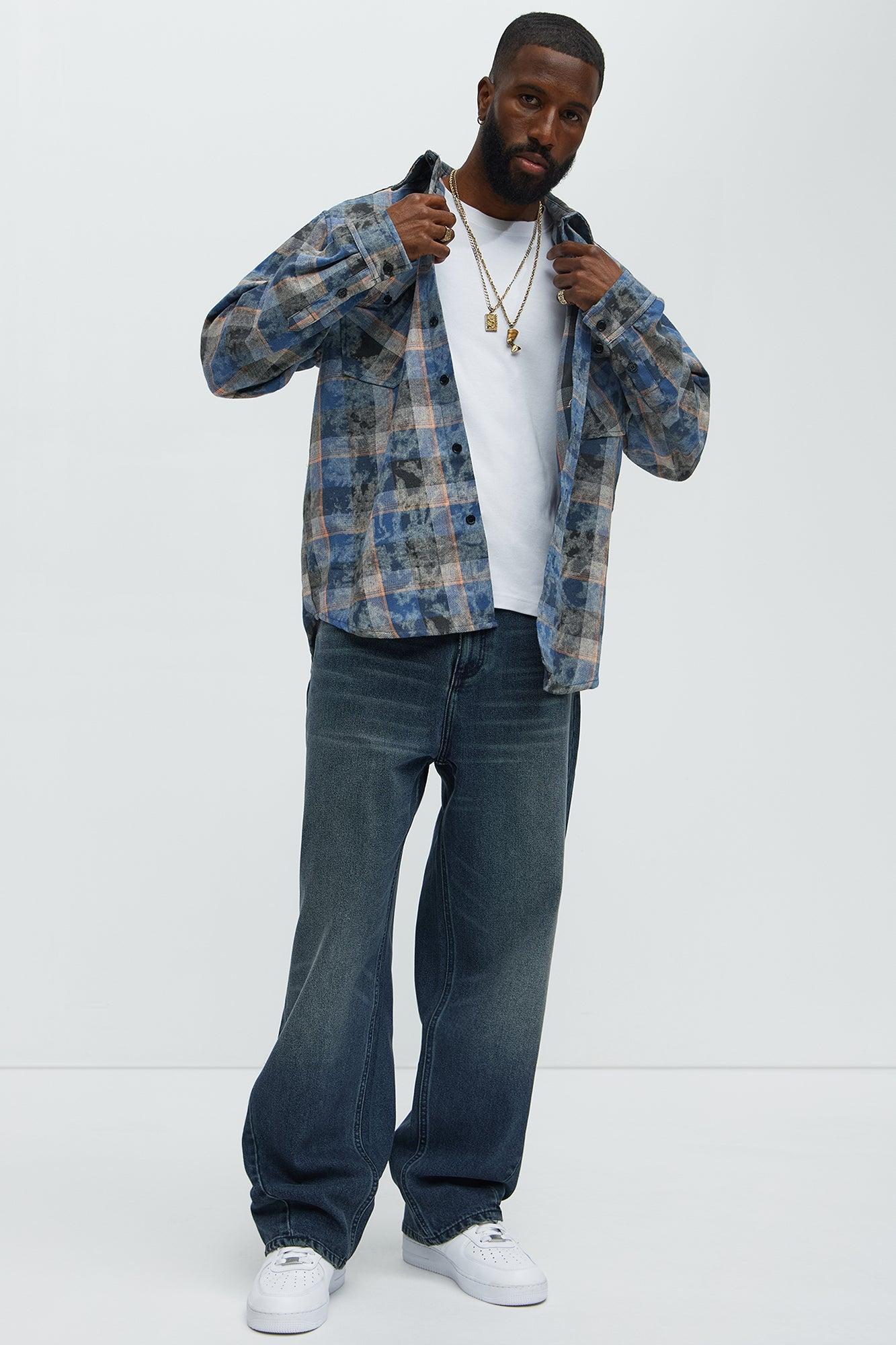 Down Bad Baggy Jeans - Dark Wash Male Product Image