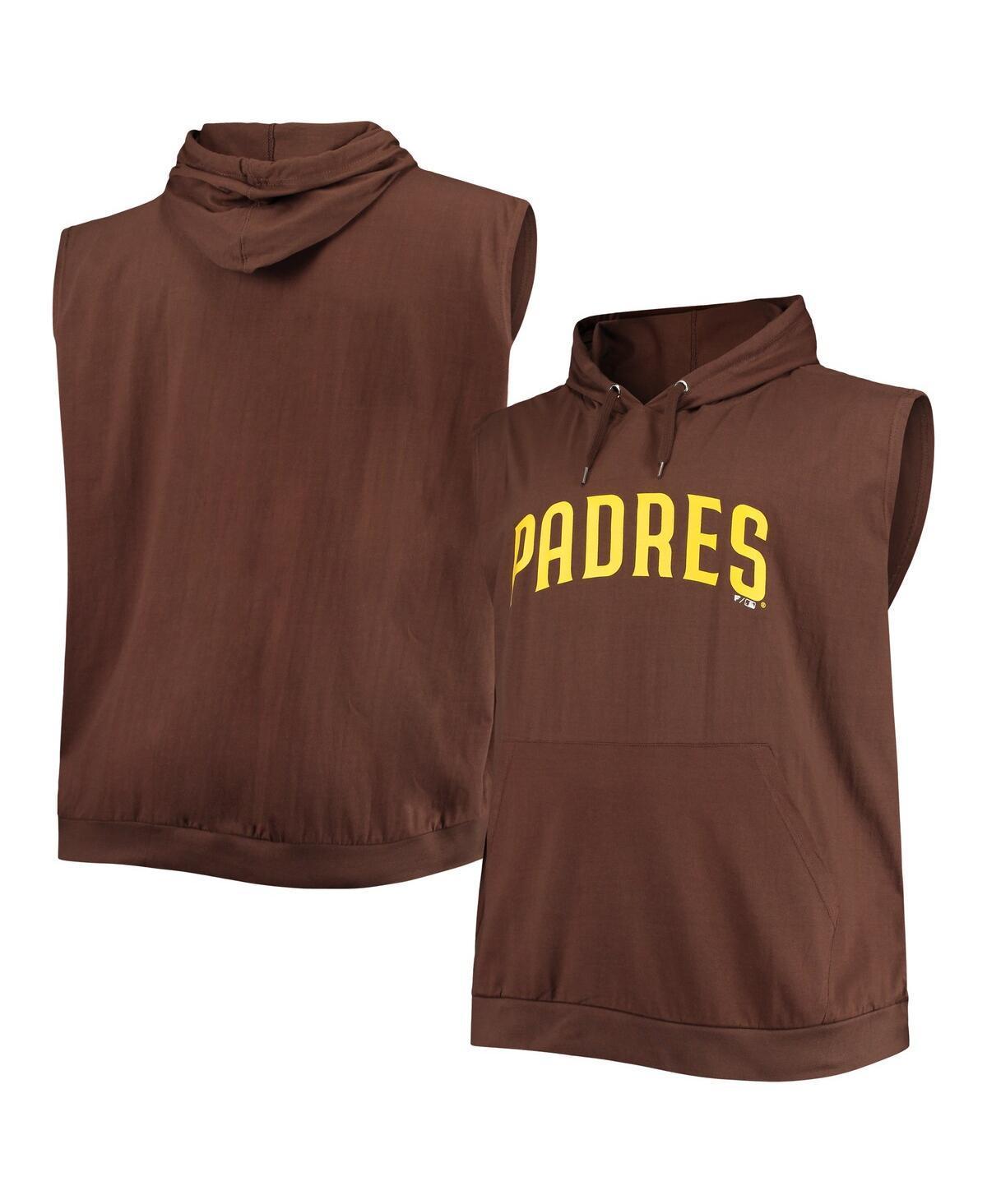 Mens San Diego Padres Jersey Muscle Sleeveless Pullover Hoodie Product Image