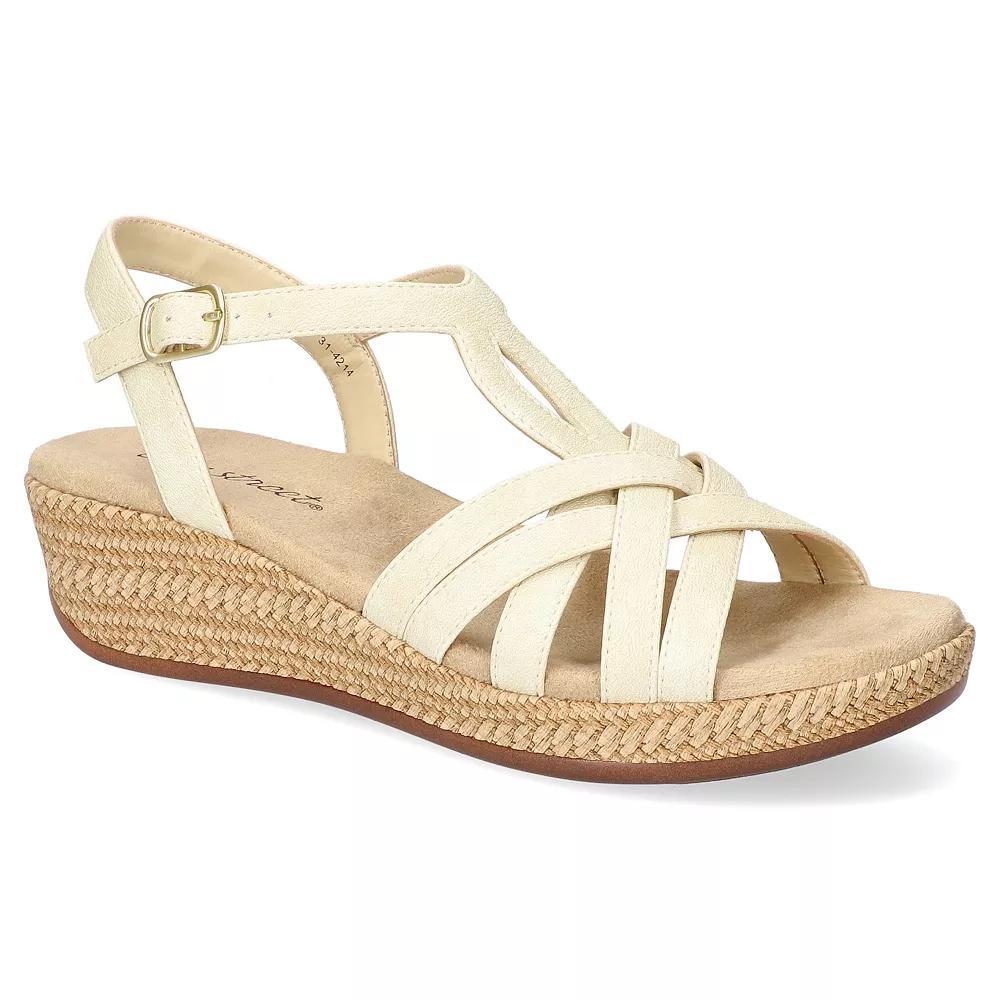 Easy Street Lua Women's Wedge Sandals, Size: 9, Ivory Product Image