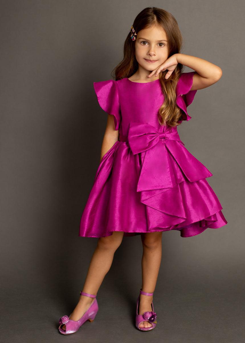 Camryn Dress in Berry Girls Product Image