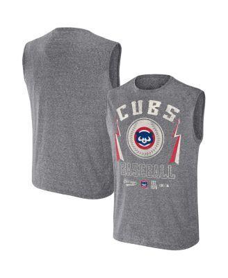 Men's Darius Rucker Collection by Fanatics Charcoal Chicago Cubs Muscle Tank Top, Size: Small Product Image