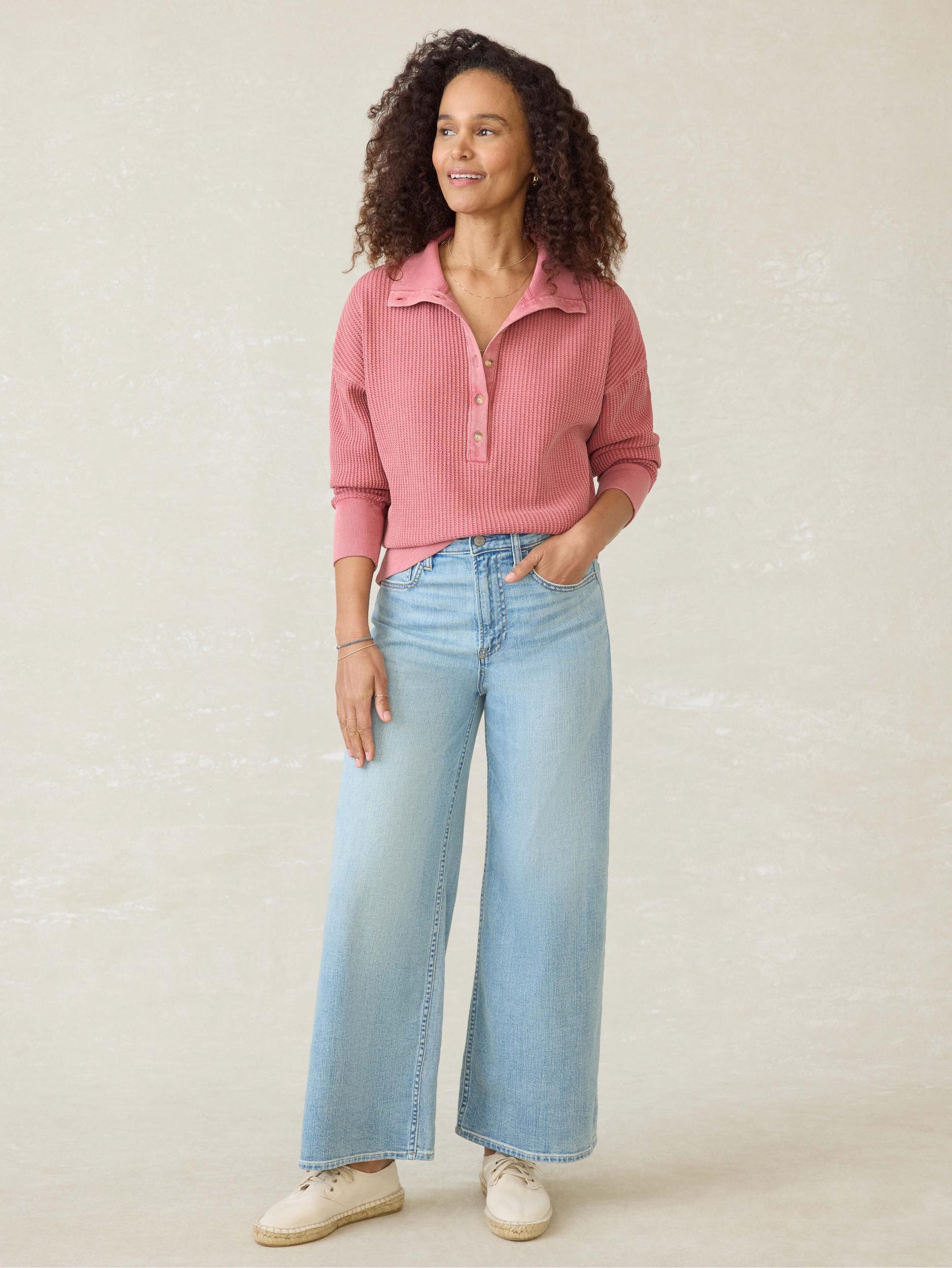 Après Waffle Henley - Baroque Rose Female Product Image
