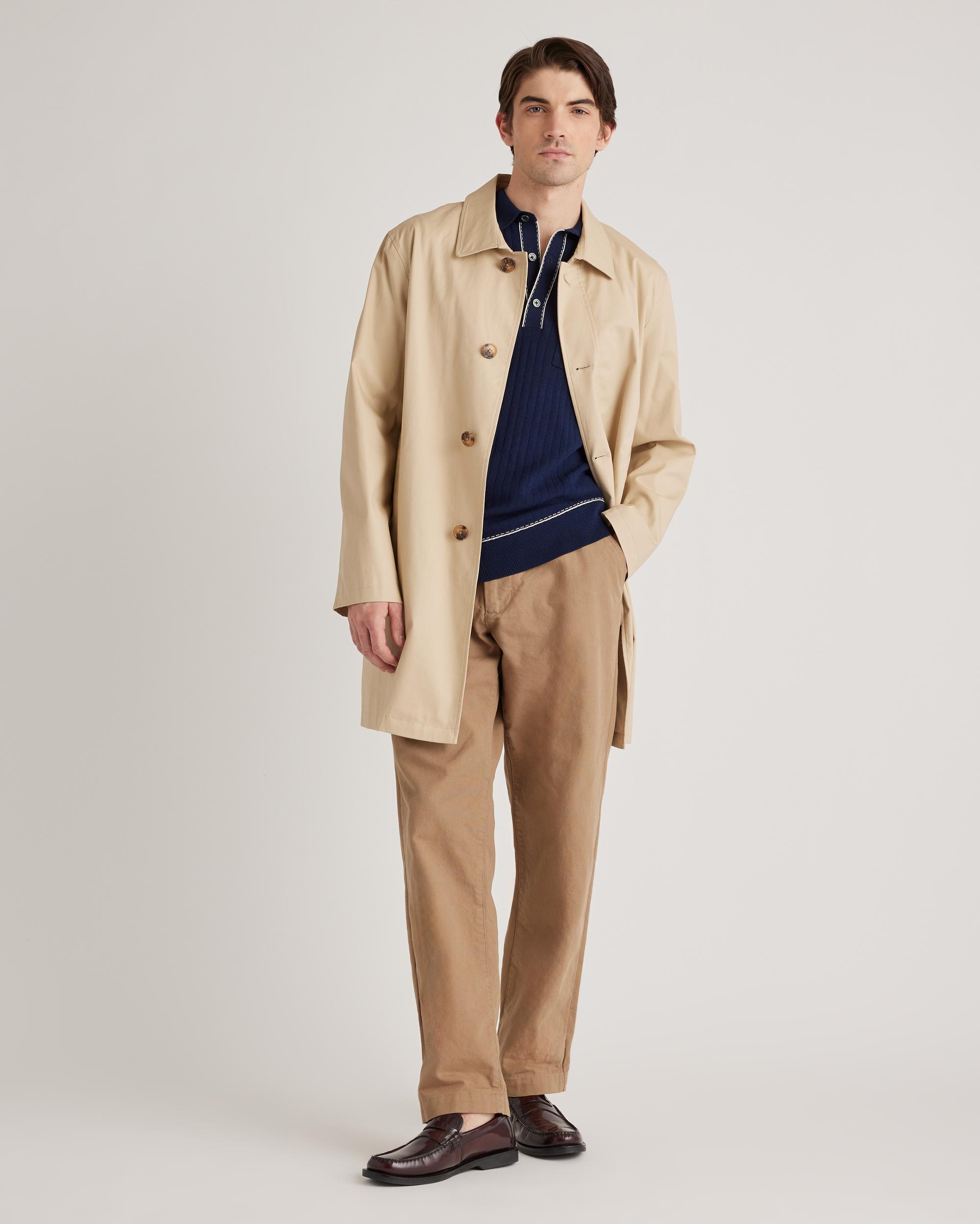 Quince | Men's -Silk Polo Sweater Organic Cotton Product Image