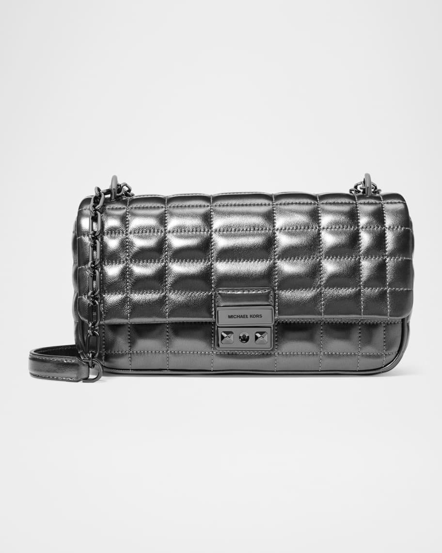 Tribeca Convertible Quilted Metallic Leather Shoulder Bag Product Image