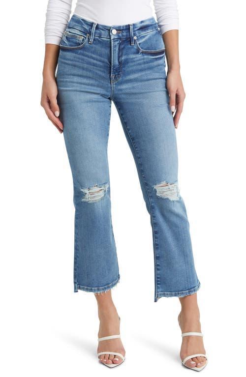 Womens Soft-Tech Good Legs Cropped Mini Boot Jeans | Extra Stretch, Flat Tummy Tech, Gap-Proof Waistband | Indigo, Size 0 | Goo Product Image