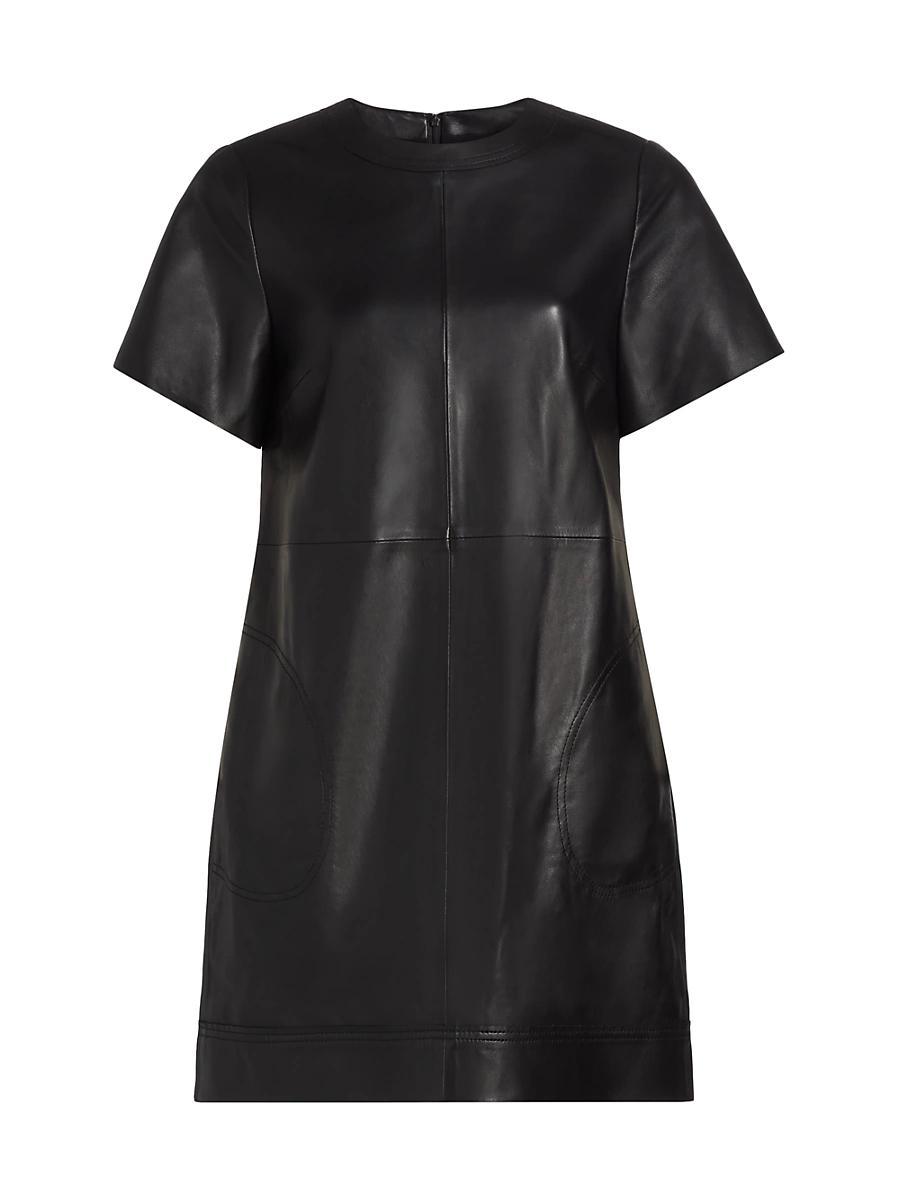Womens Leather Shift Minidress Product Image