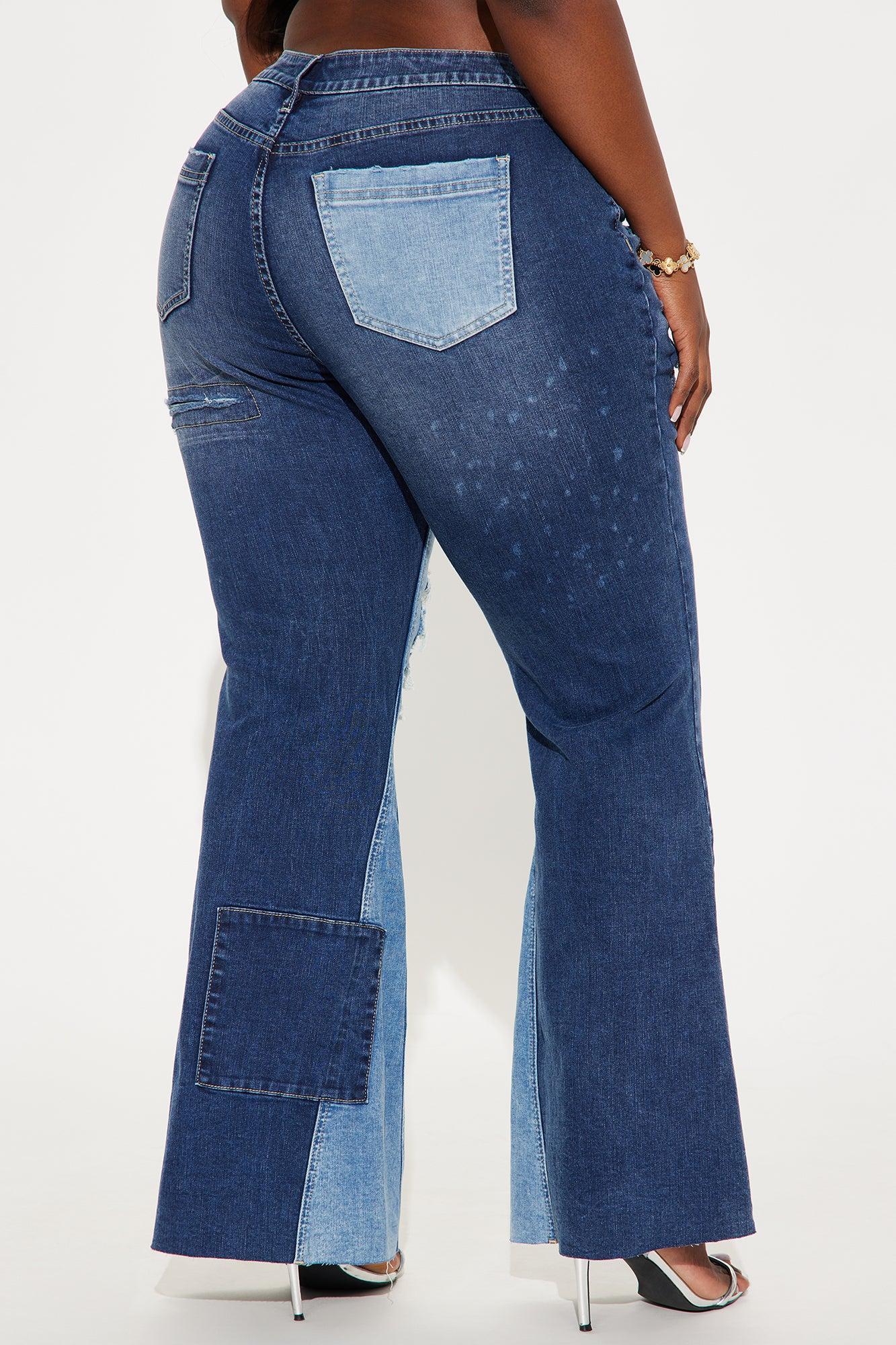 Free Style Low Rise Flare Jeans - Medium Wash Female Product Image