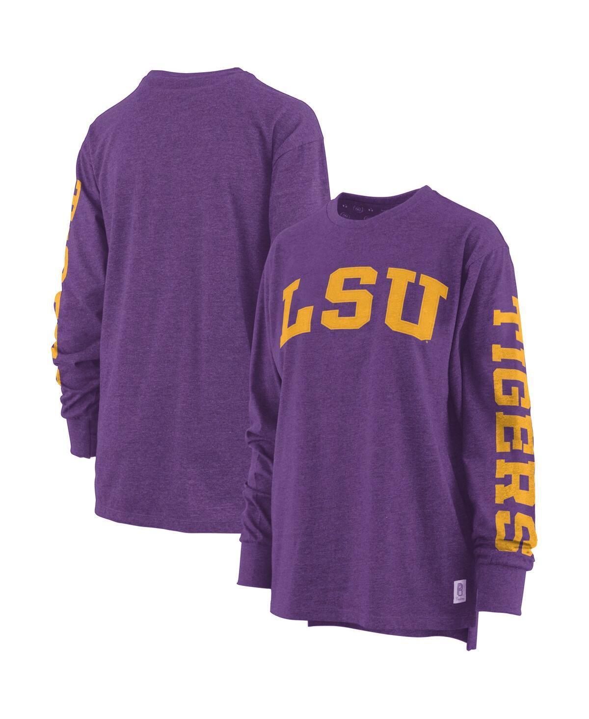 Women's Pressbox Purple LSU Tigers Plus Size Two-Hit Canyon Long Sleeve T-Shirt, Size: 2XL Product Image