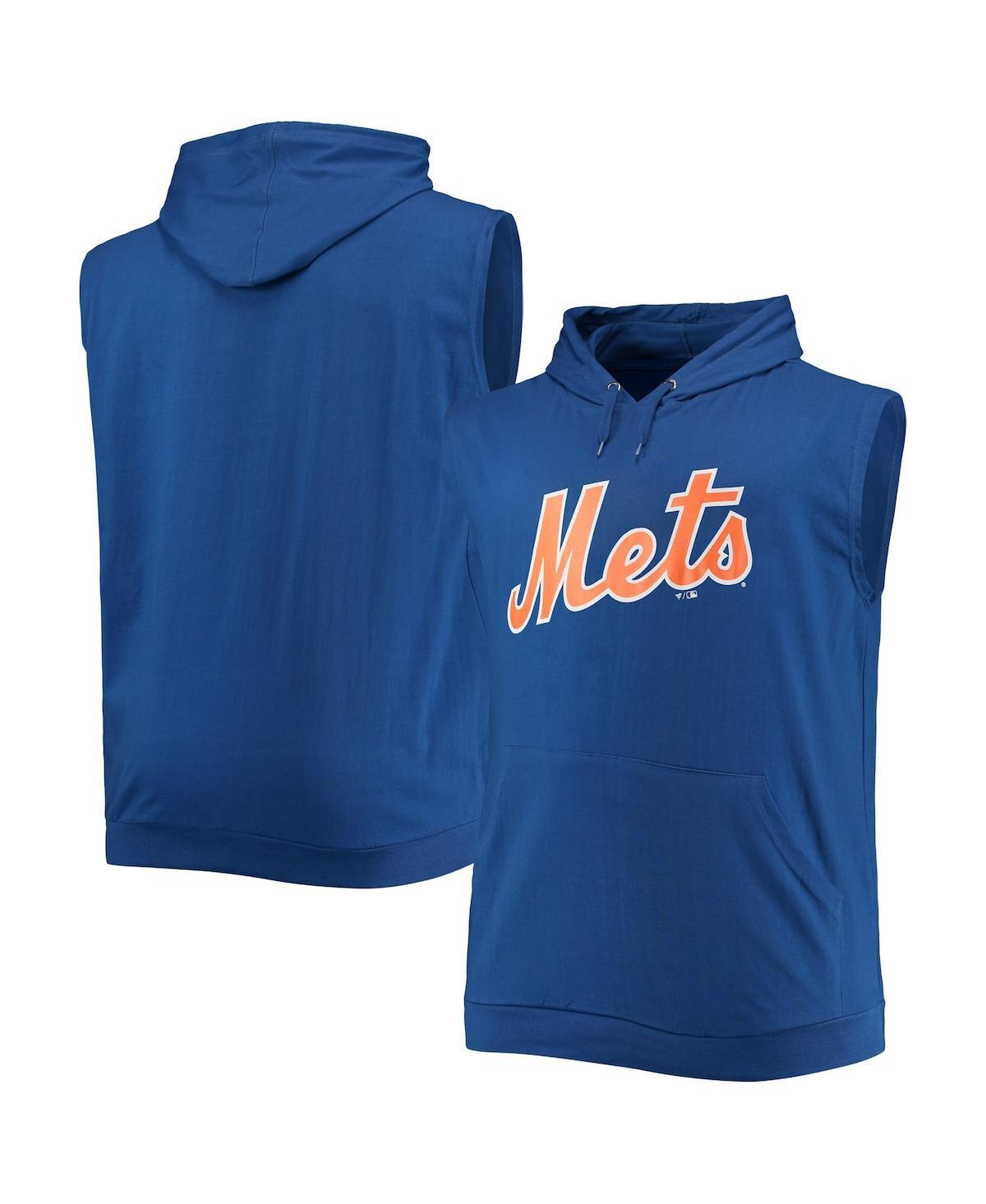 Mens Royal New York Mets Jersey Muscle Sleeveless Pullover Hoodie Product Image