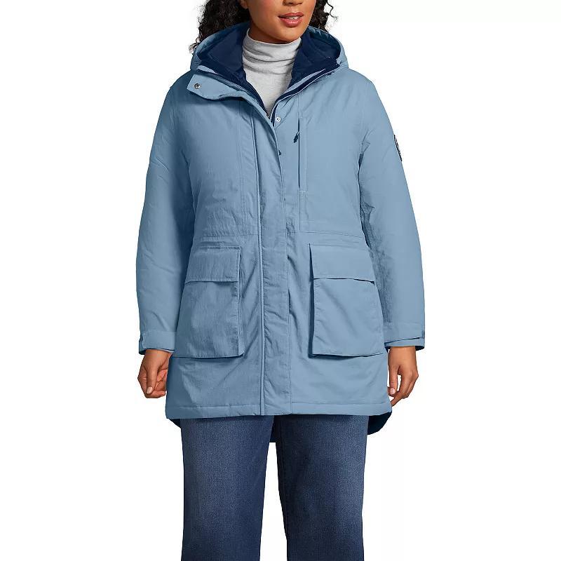 Plus Size Lands' End Women's 3-in-1 Squall Winter Parka Jacket, Size: 1XL, Black Product Image