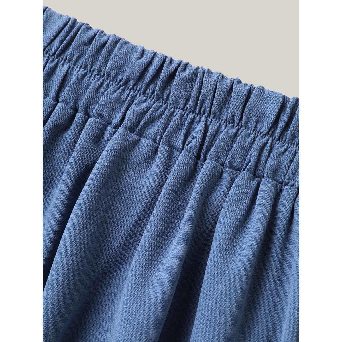 Plus Size Belted Wrap Detail Wide-Leg Pants Women Stone Elegant Wide Leg Mid Rise Everyday-Elegant Pants BloomChic 22-24/3X Product Image