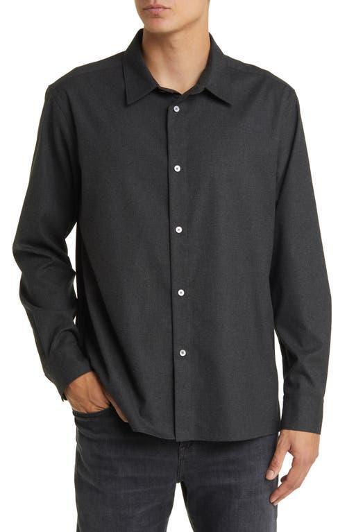 FRAME Brushed Flannel Shirt in Olive Product Image