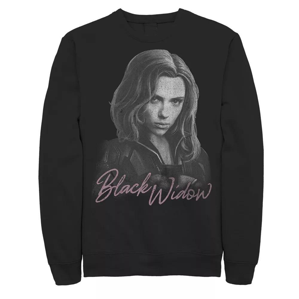 Men's Marvel Black Widow Movie Monochromatic Portrait Sweatshirt, Size: Large Product Image
