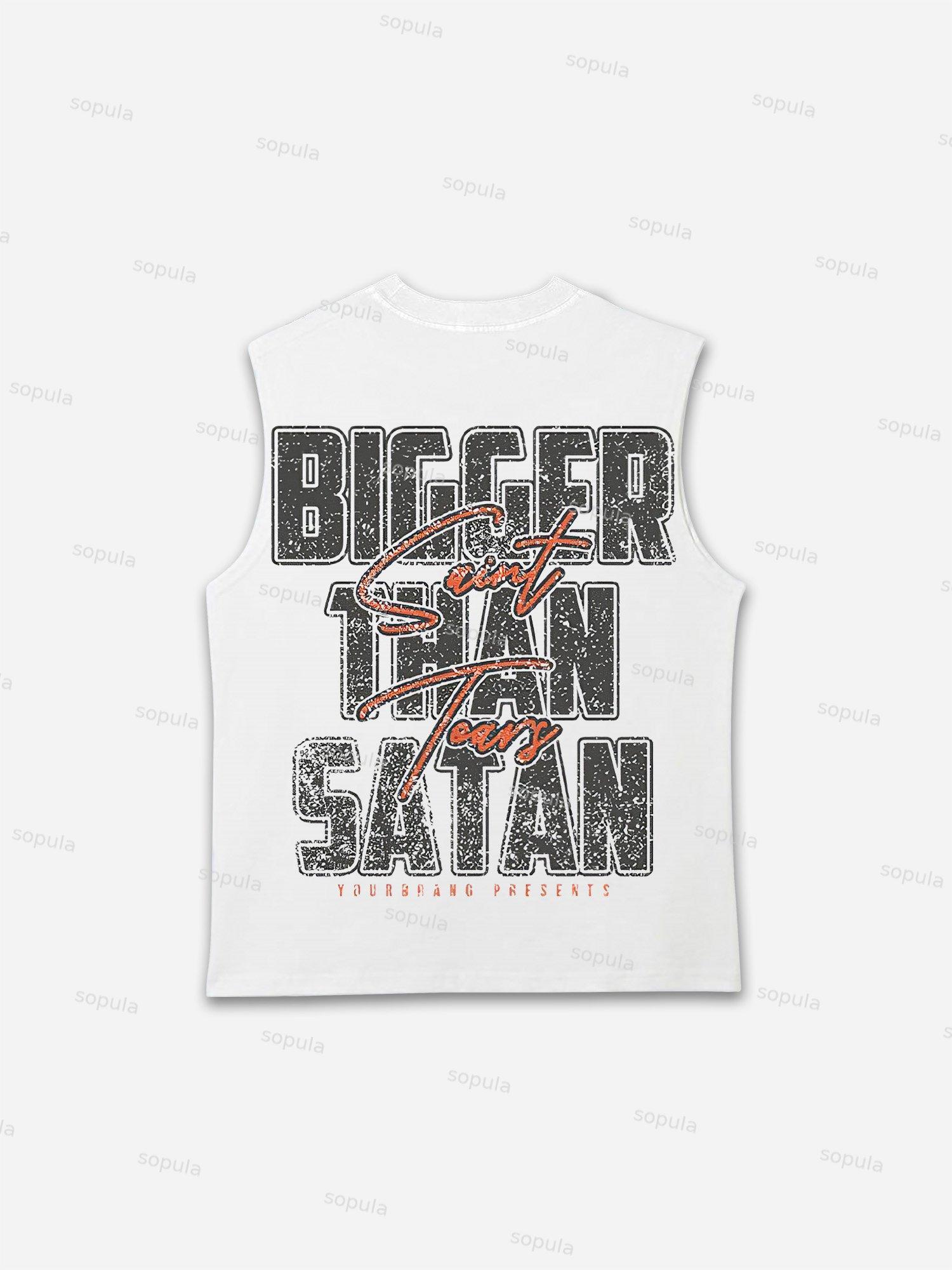 Sopula Vintage Saint Tears Print Graphic Sleeveless Tank Top Product Image