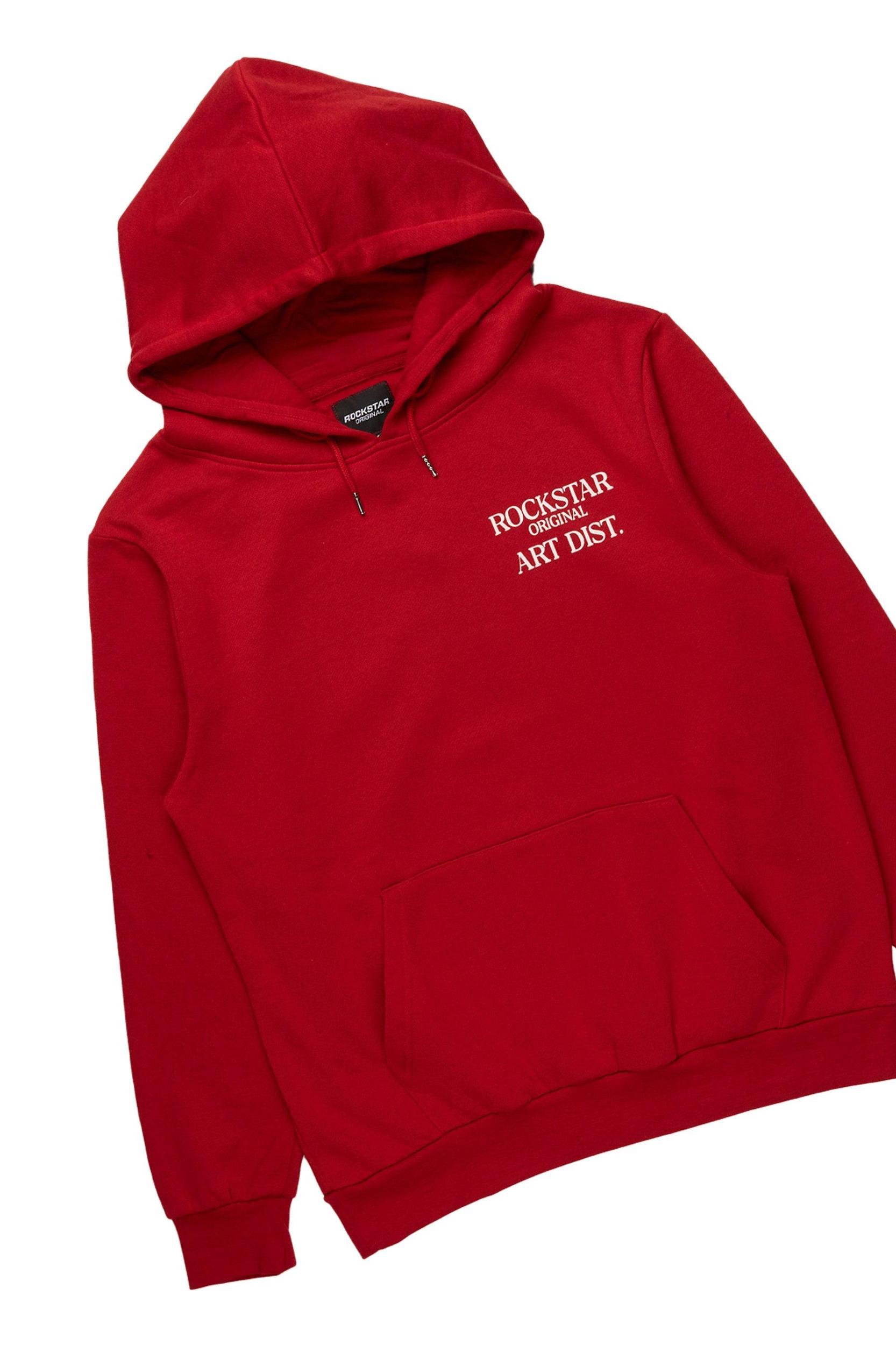 Briggs Burgundy Hoodie/Baggy Fit Pant Set Male Product Image