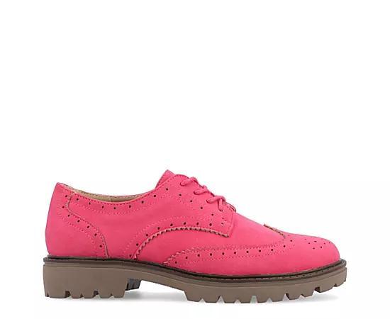 Journee Claudiya Tru Comfort Foam Womens Oxford Shoes Brown Product Image