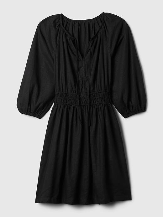 Linen-Blend Mini Dress Product Image