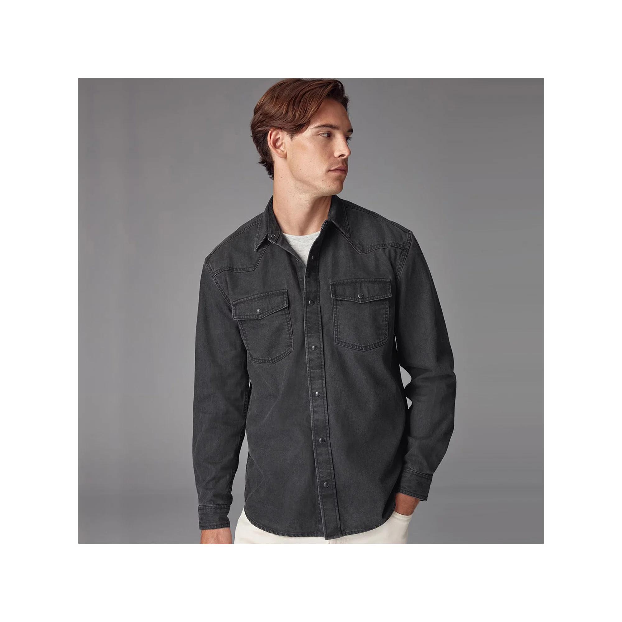 Men's NEXT Denim Shirt, Size: Small, Black Product Image