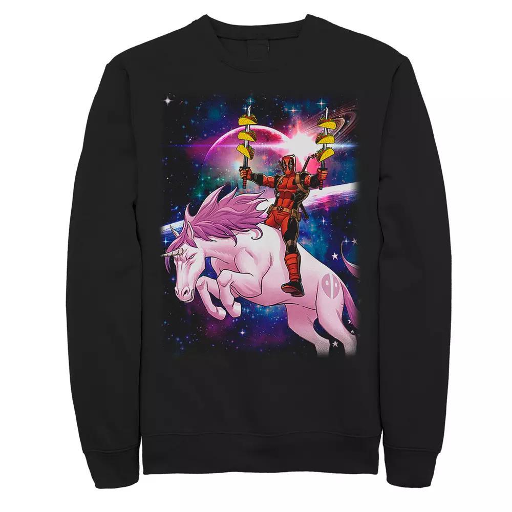 Mens Marvel Deadpool Space Unicorn Tacos Fleece Product Image