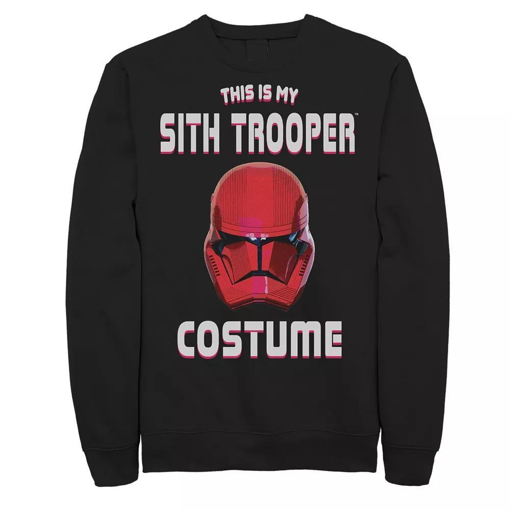 Men's Star Wars The Rise of Skywalker Halloween Sith Trooper Costume Fleece Graphic Top, Size: Large, Black Product Image