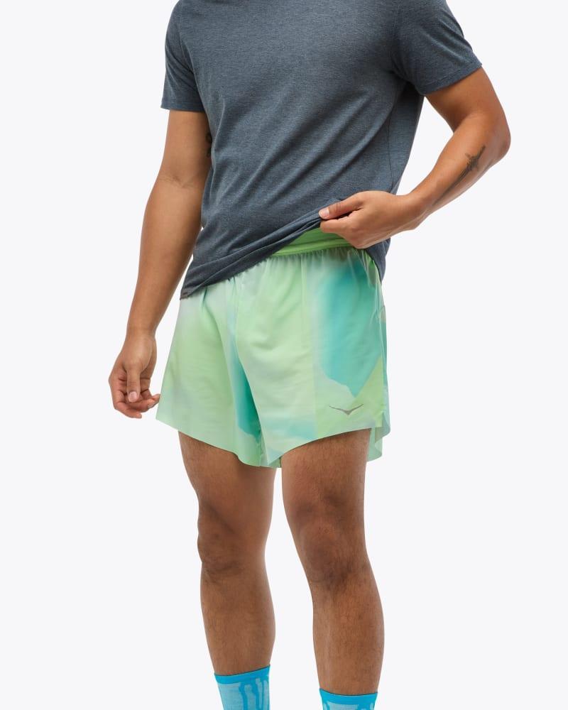 HOKA Men's Glide 5" Short w/Brief in Outer Space, Size XL Product Image