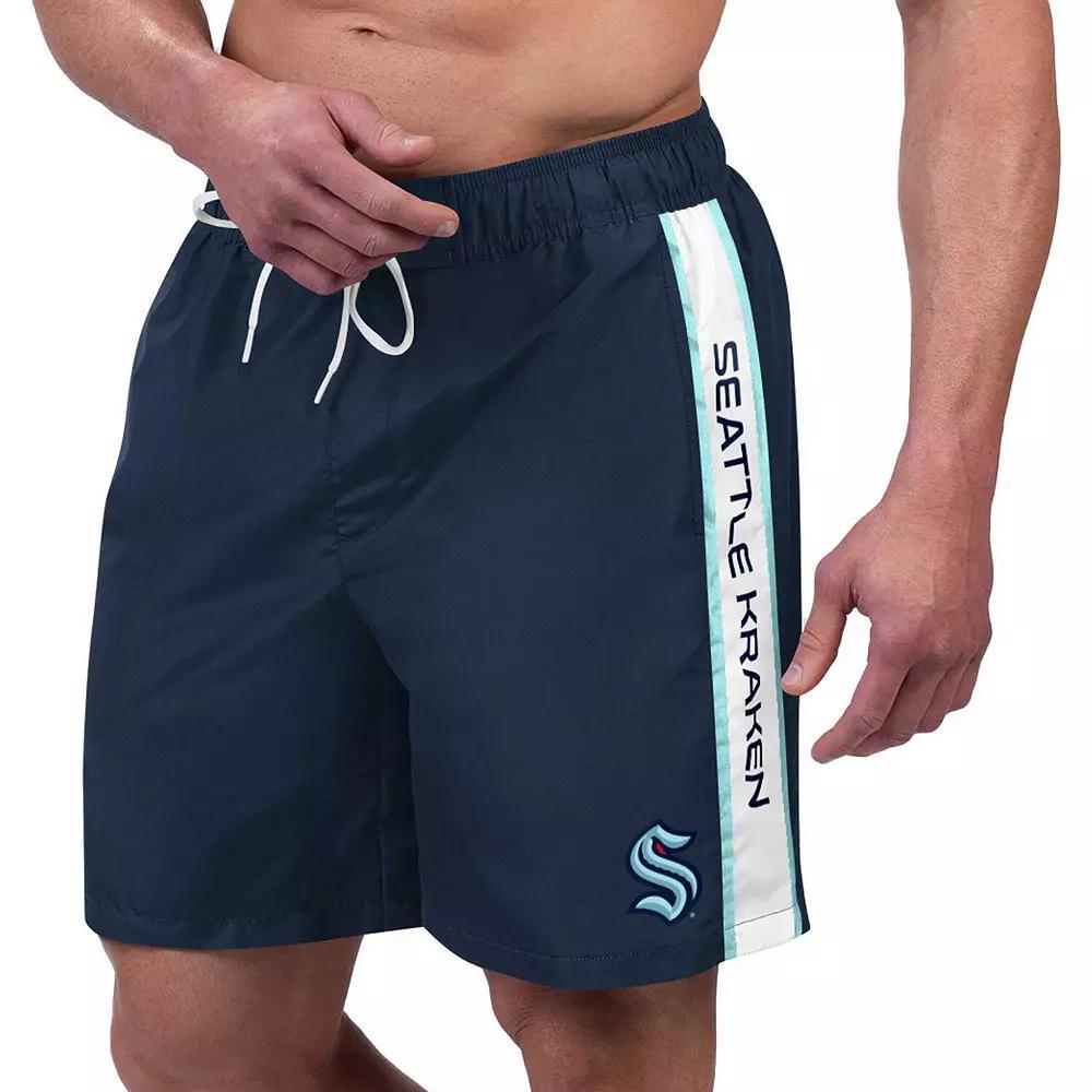 Men's G-III Sports by Carl Banks Deep Sea Blue Seattle Kraken Streamline Volley Swim Trunks, Size: Large, Krk Blue Product Image