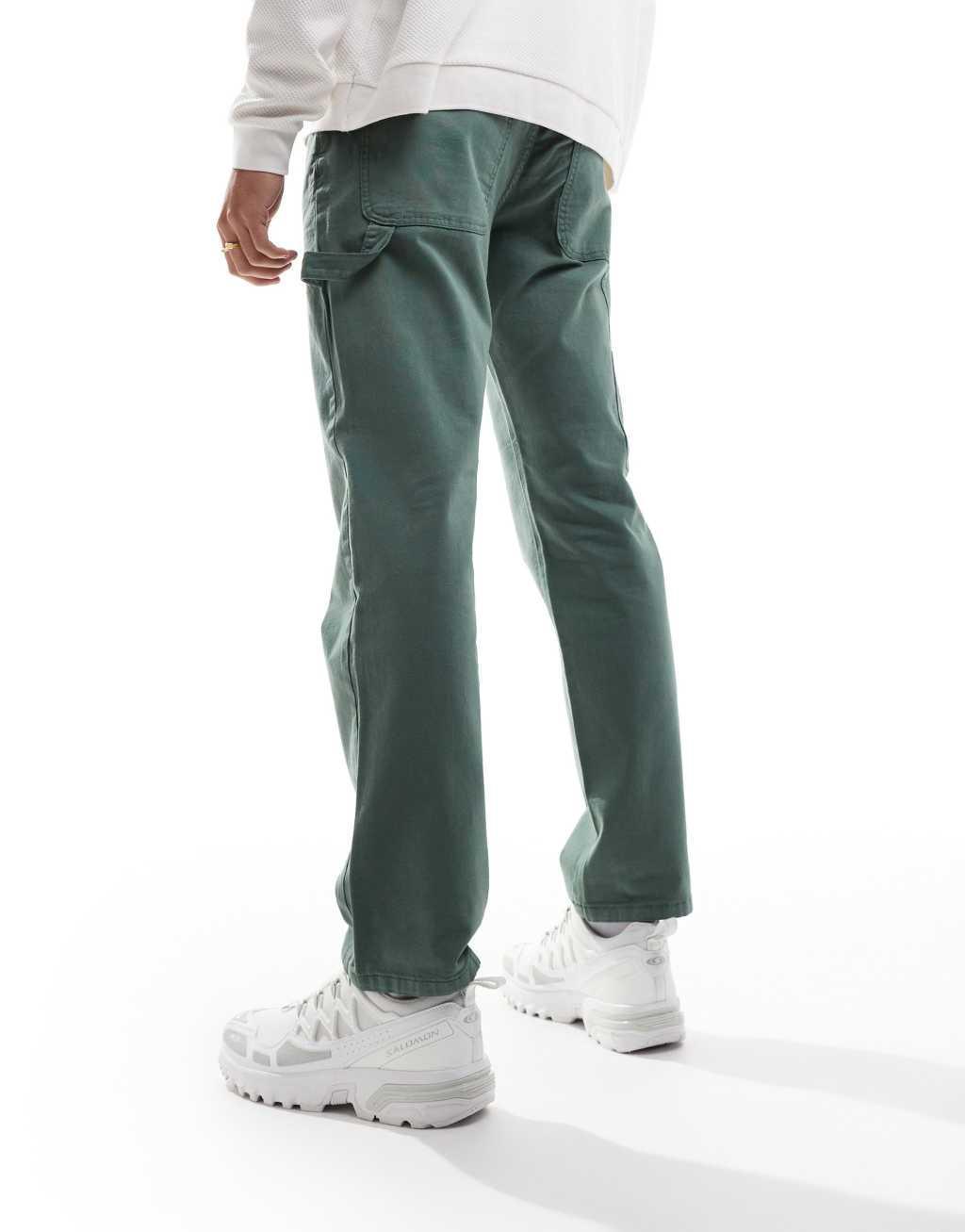 ONLY & SONS loose fit pants in sage green Product Image