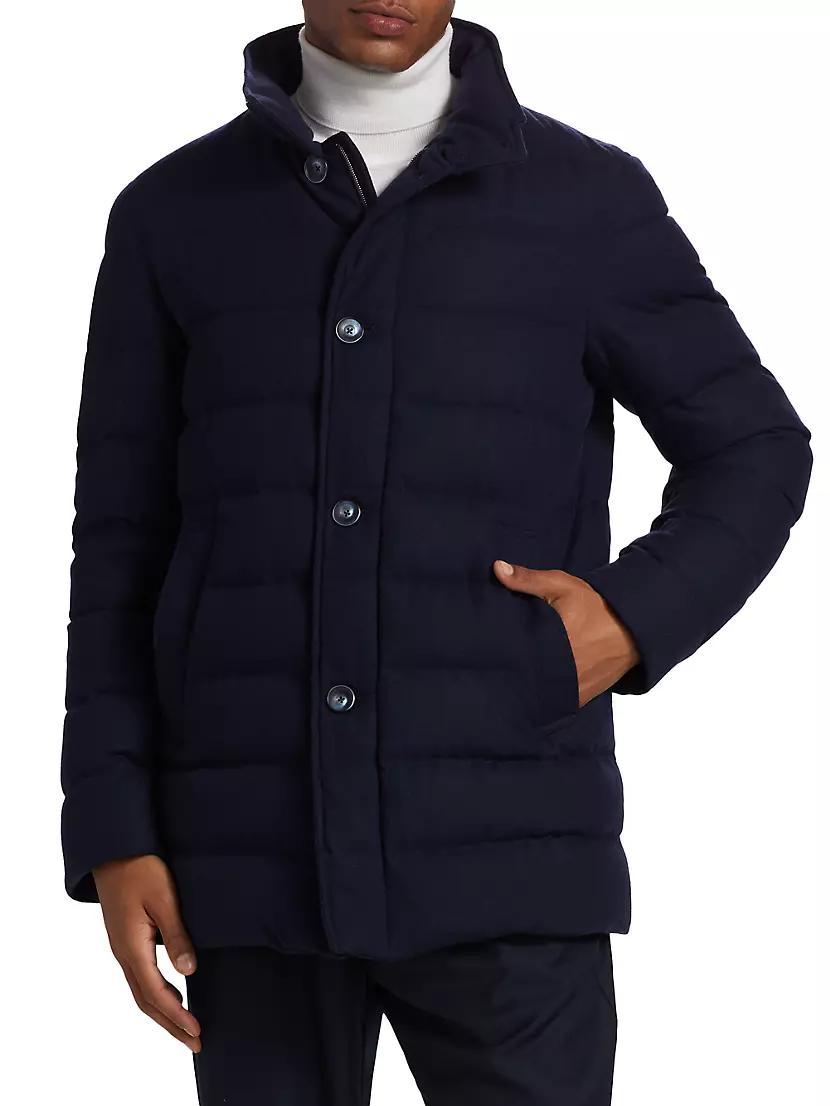 Quilted Cashmere-Blend Down Jacket Product Image