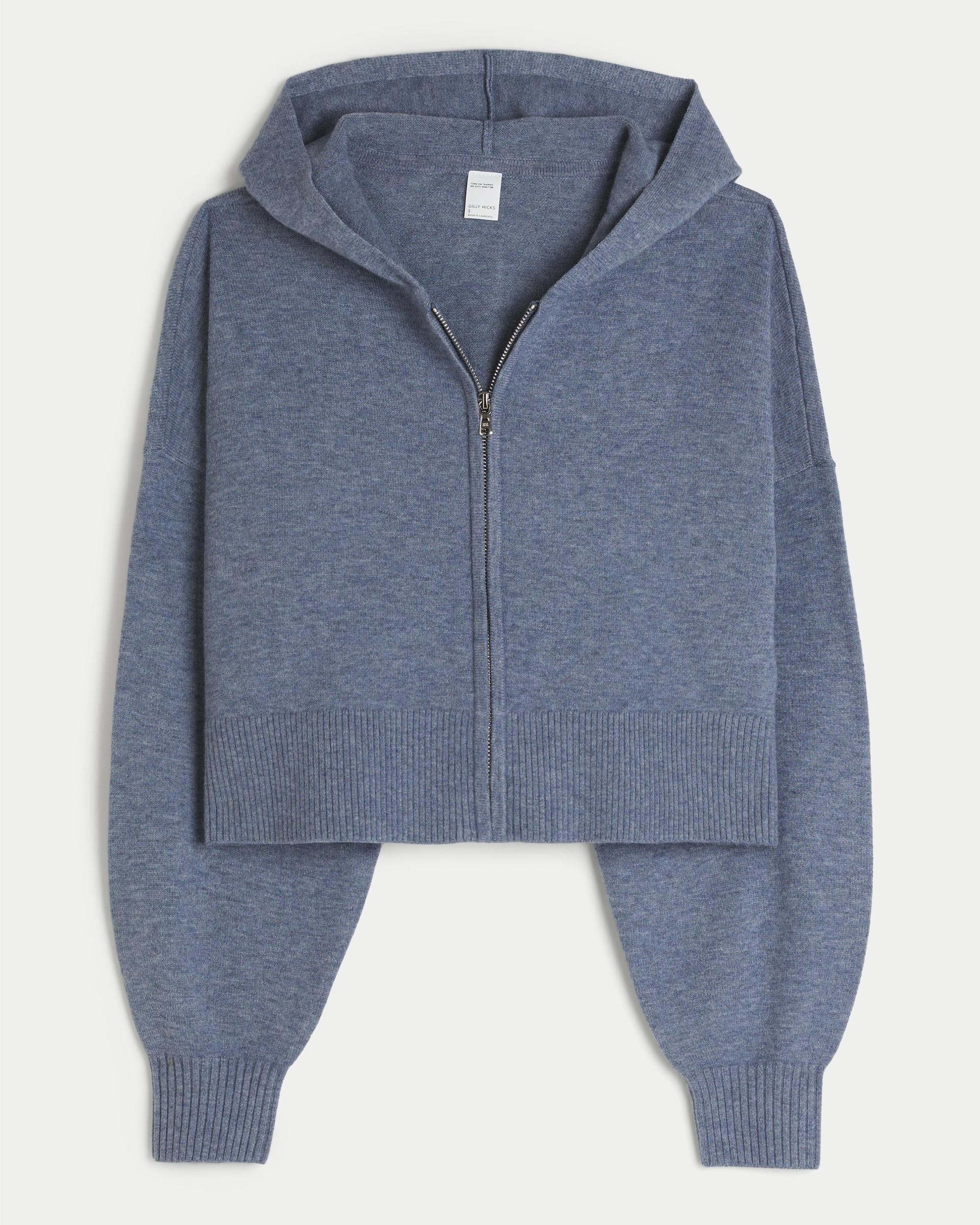Gilly Hicks Sweater-Knit Zip-Up Hoodie Product Image