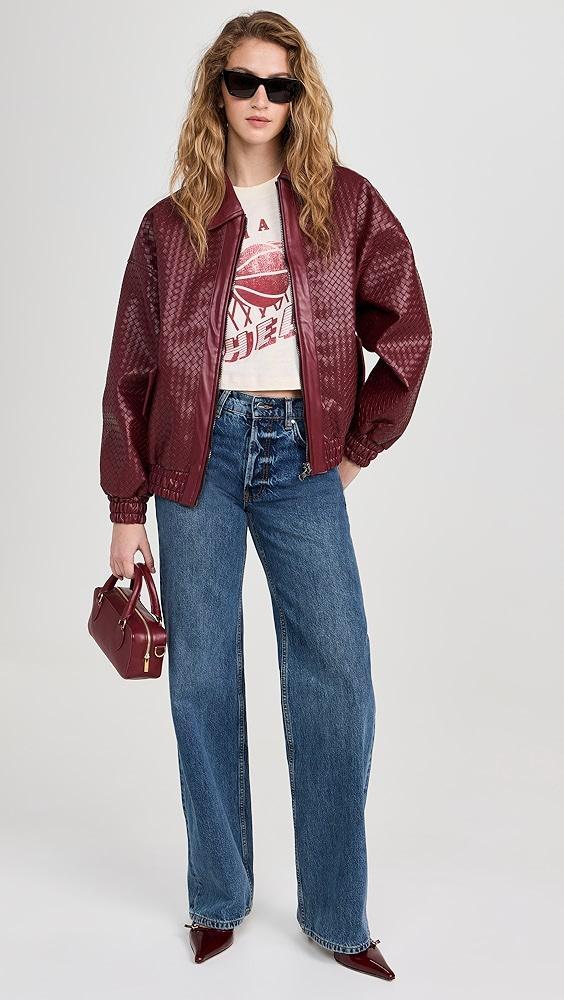 Junk Food Heat Short Sleeve Mock Neck Crop Tee | Shopbop Product Image