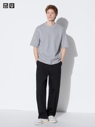 Mens Wide Chino Pants Black 28 inch UNIQLO US Product Image