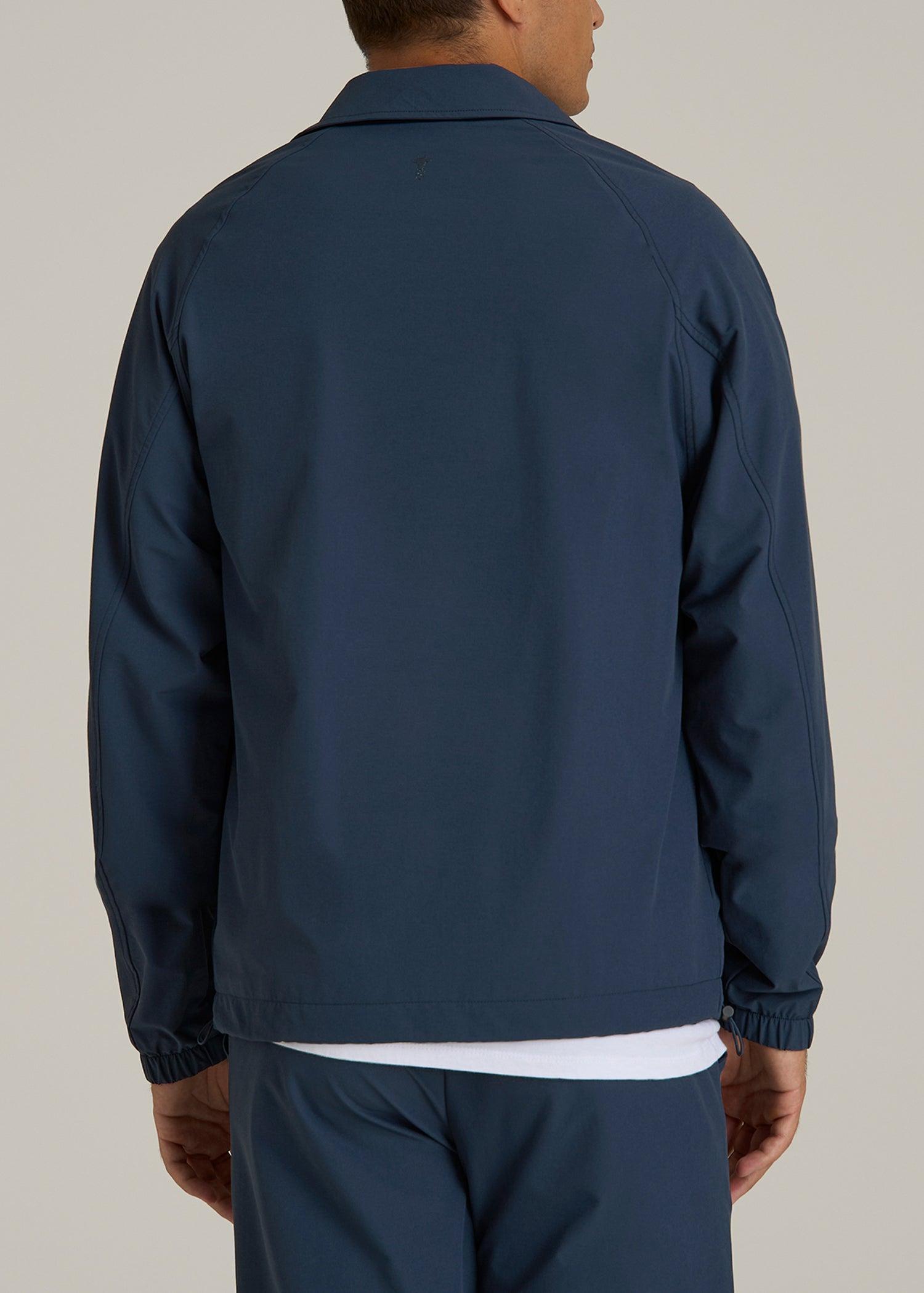 Flex Nylon Coach's Jacket for Tall Men in Navy Blue Male Product Image