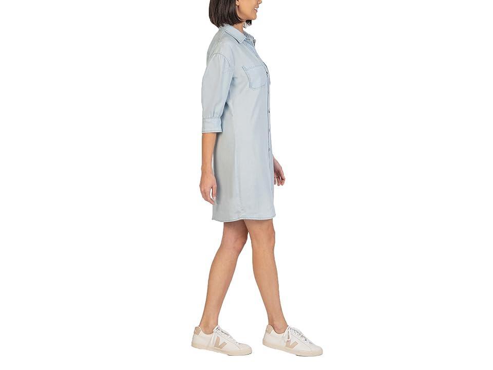 KUT from the Kloth Sylvia Shirtdress (Light Wash) Women's Clothing Product Image
