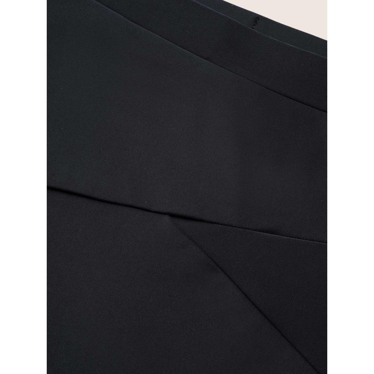 Plus Size High Rise Plain Patchwork Swim Bottom Women's Swimwear Black Beach Non High stretch Skinny High Rise Curve Swim Bottoms BloomChic 18-20/2X Product Image