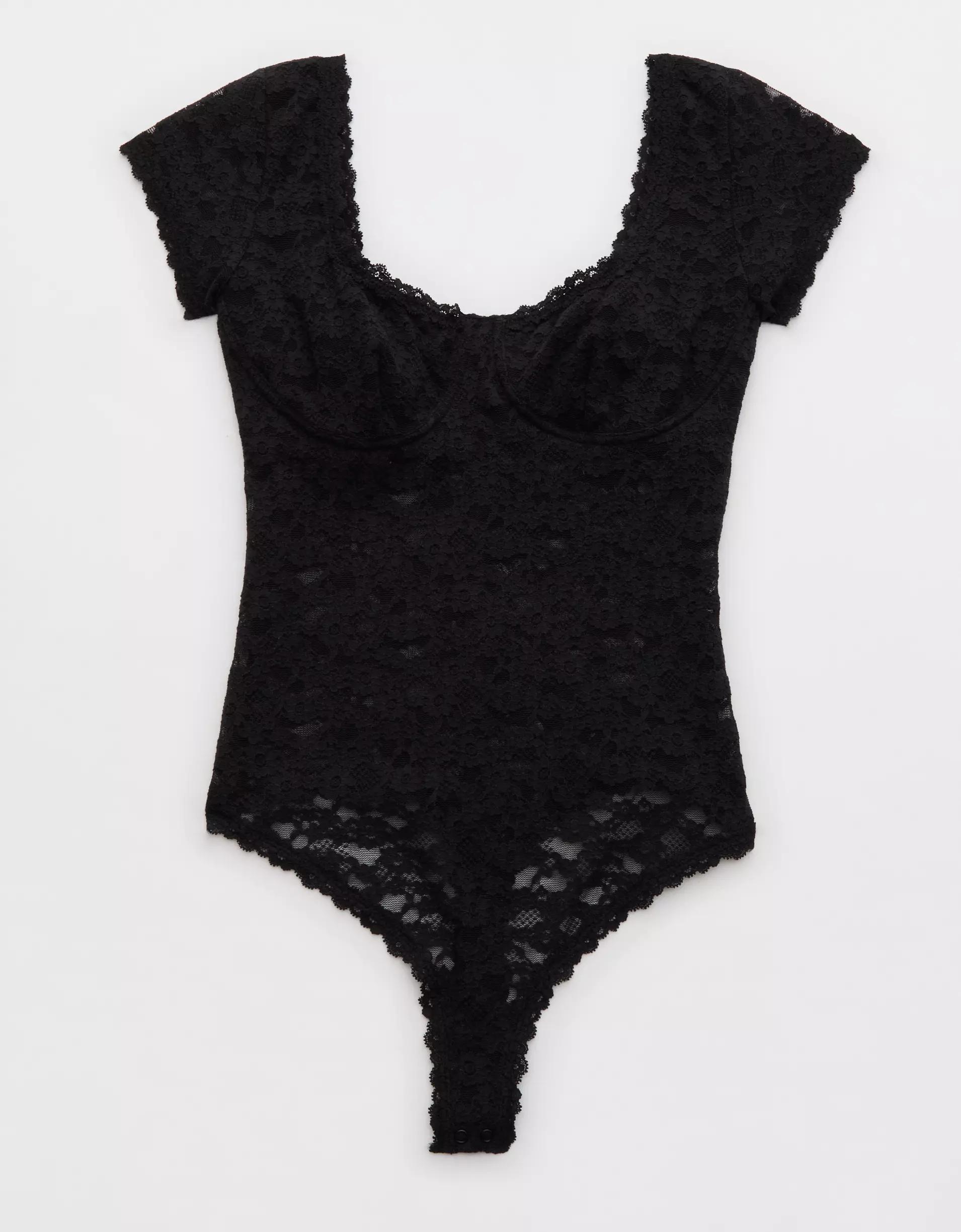 Show Off Vintage Lace Short Sleeve Bodysuit Product Image
