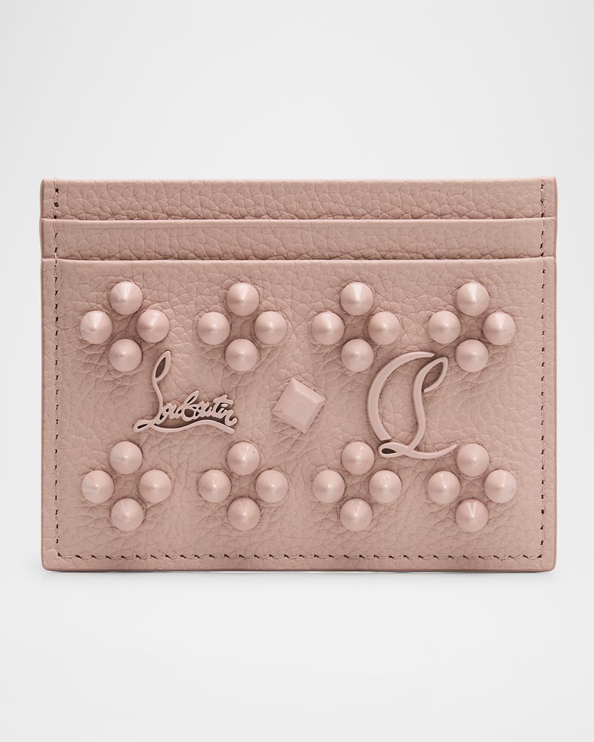 Kios Card Case in Leather with Loubinthesky Spikes Product Image