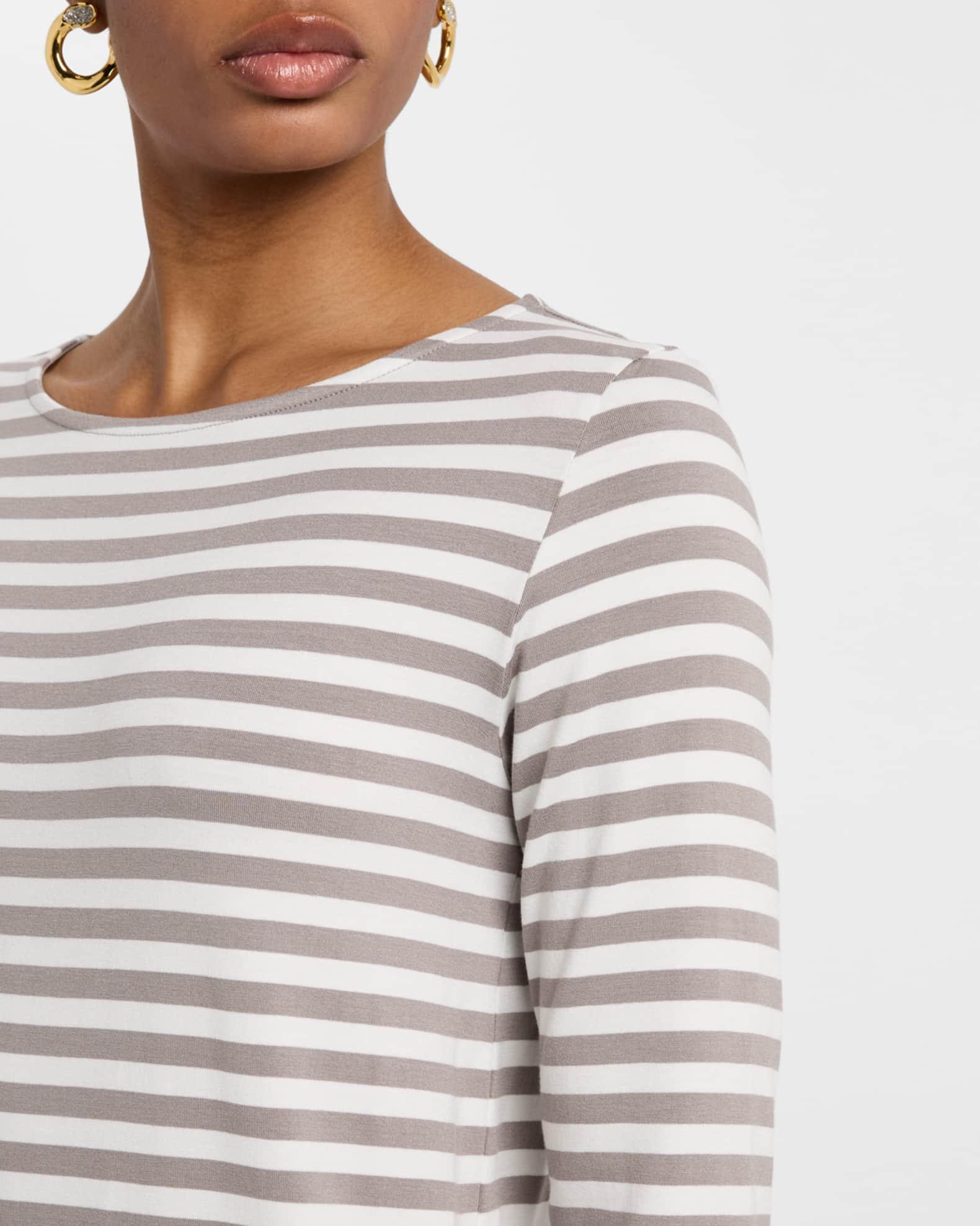 Soft Touch Boatneck Striped Jersey T-Shirt Product Image