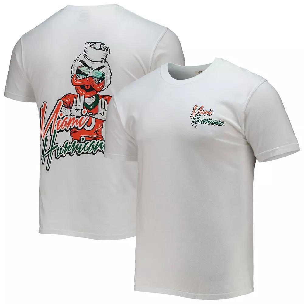 Men's White Miami Hurricanes Mascot Bandana T-Shirt, Size: 3XL Product Image