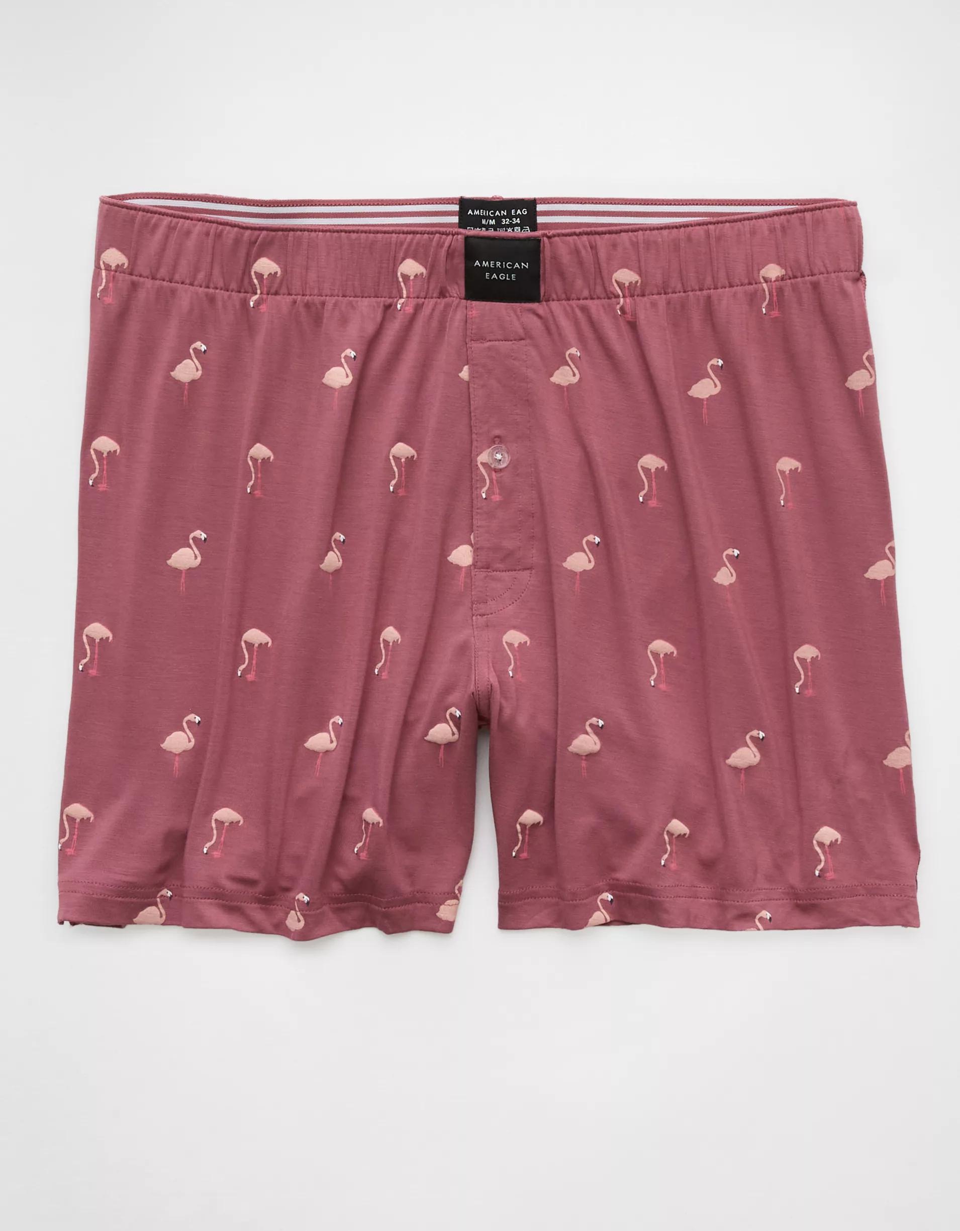 AEO Men's Flamingos Slim Knit Ultra Soft Boxer Short Product Image