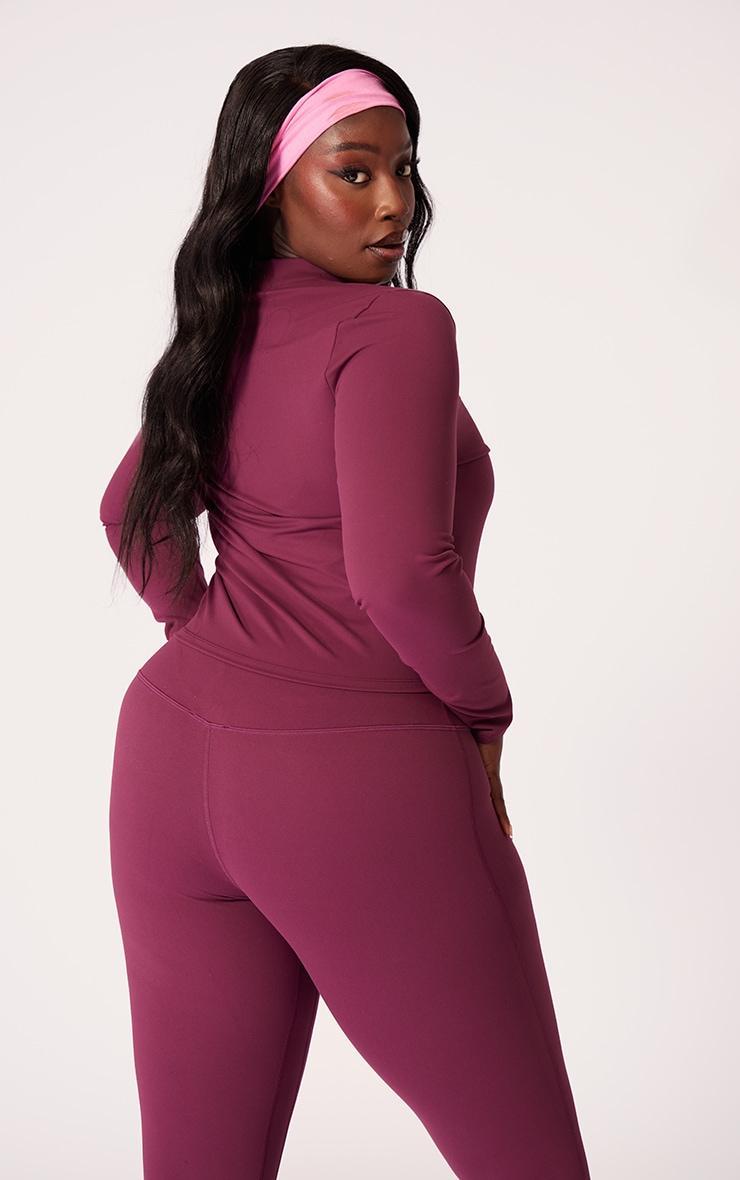 Plus Burgundy Sculpt Jacket Product Image